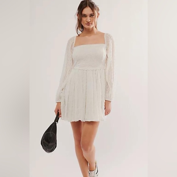 Free People Malina Mini Dress. NWOT. Sea salt - Picture 2 of 10